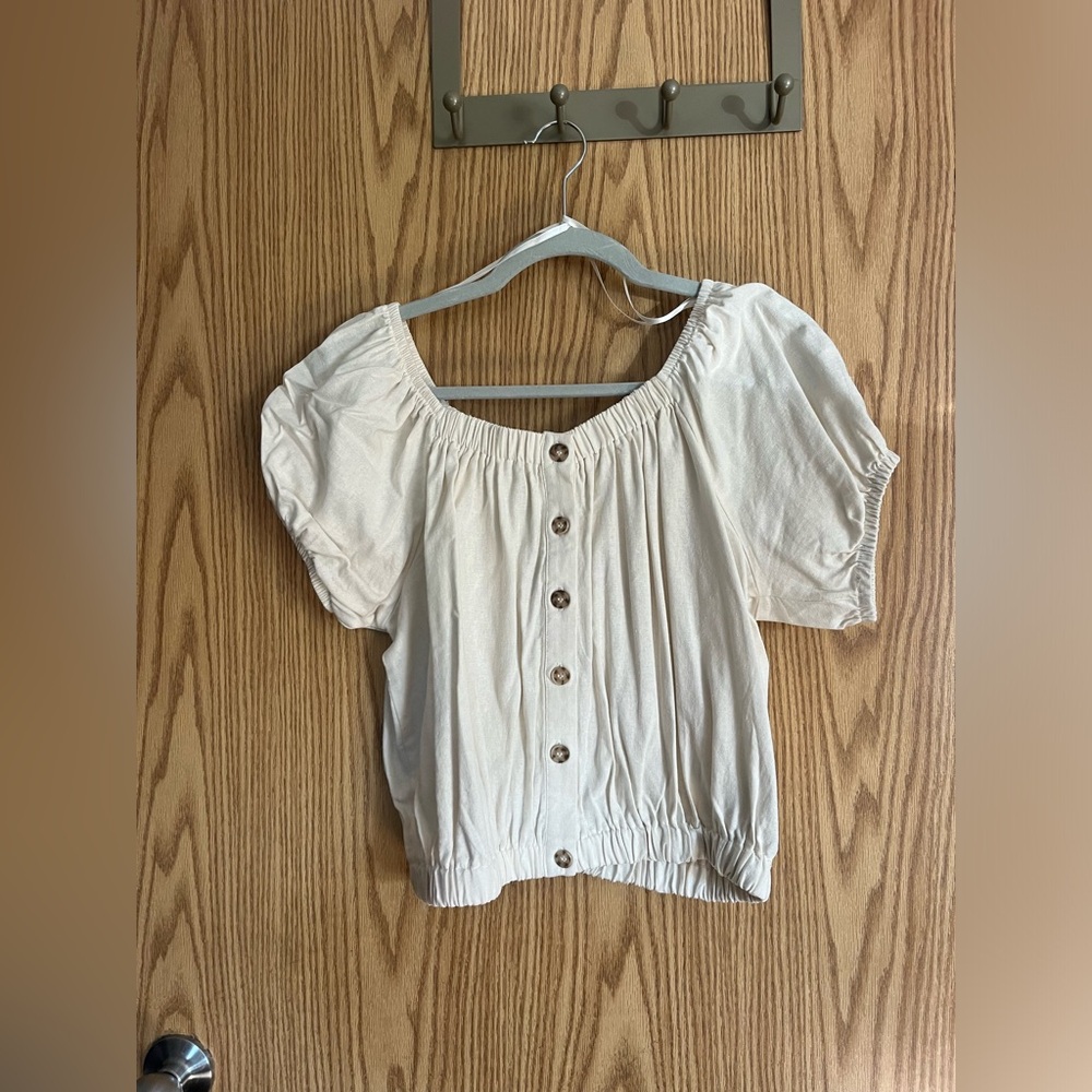 Rebellion Cream Crop Top